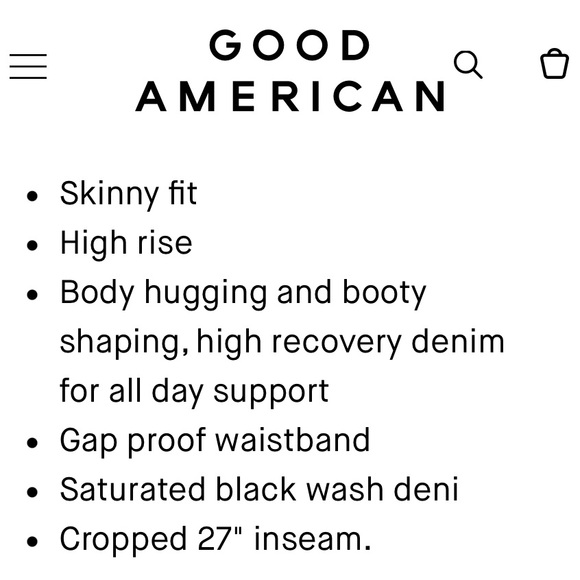 Black cropped Good American Jeans - Picture 6 of 6